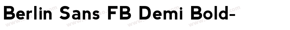 Berlin Sans FB Demi Bold字体转换
